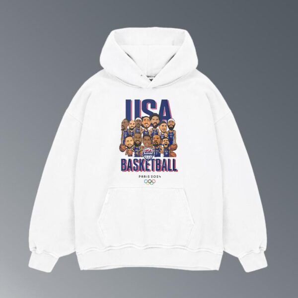 LEBRON'S USA Basketball Olympic 2024, Hiphop Retro Vintage 90s Graphic Basketball, Basketball Fan, Team USA 2024 Shirt Clothing Menswear - Image 5