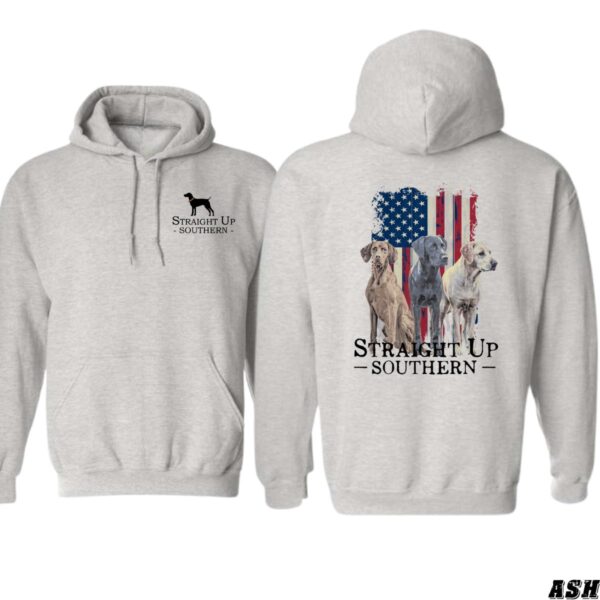 Straight Up Southern Sand Hoodie, Hoodies for Country Girls, Patriotic Dog Graphic, Southern Pride Sweatshirt, American Flag Outdoor Apparel Wo, Street Life Style - Image 2