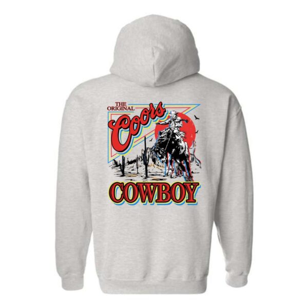 Coors Cowboy Hoodie, Western Rodeo Design Shirt, Trendy Hoodie for Men and Women, Coors Cowboy, Menswear Unisex, Street Life Style - Image 2