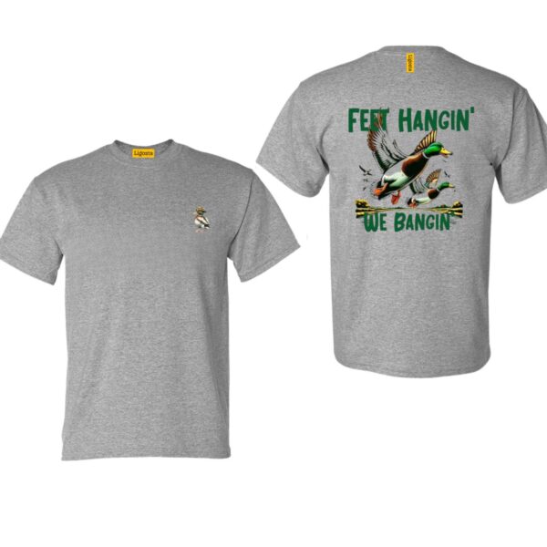 Feet Hangin' We Bangin' TShirt, Bold Mallard Ducks Illustration Perfect for Outdoor Enthusiasts and Duck Hunters, Cozy and Stylish TShirt for Nature Adventures , TShirt Design, Street Life Style - Image 4