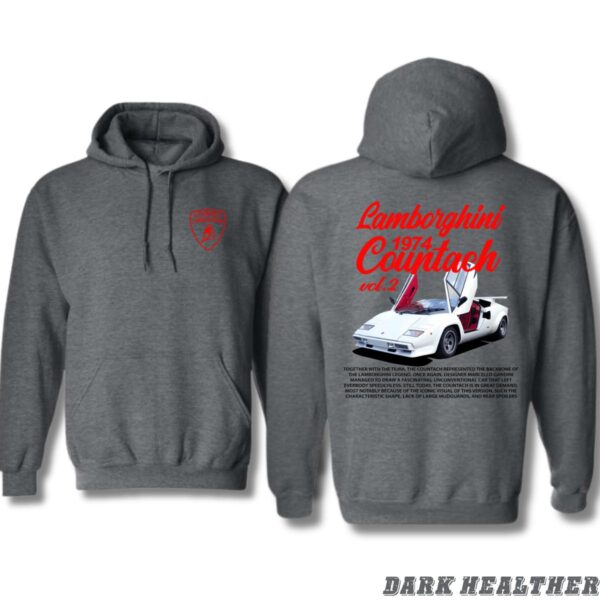 Lamborghini Countach 1974 Hoodie, Classic Car Enthusiast's Dream Apparel, Featuring Iconic Supercar Design, Perfect for Fans of Vintage Automobiles, High-Quality Unisex Hoodie for Style and Comfort , Winter Fashion - Image 5