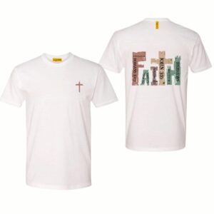 Faith, Retro Christian, Sublimation Design, Religious Design, Bible Verse