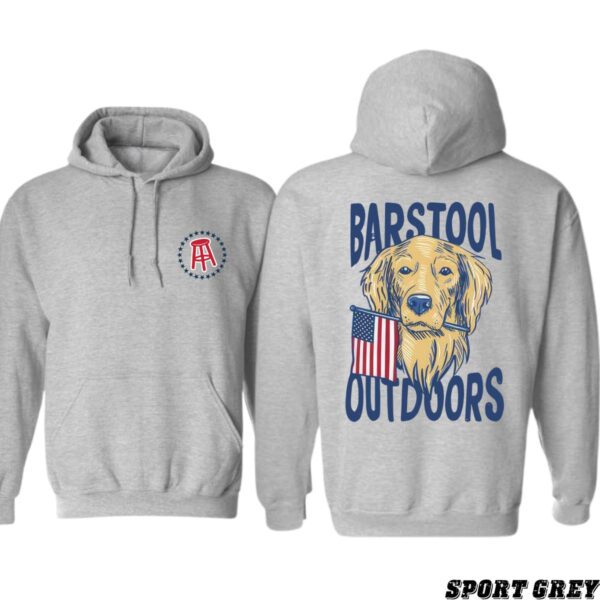 Barstool Outdoors Hoodie, Patriotic Dog Design, Country Boy Clothing, Perfect for Outdoor Enthusiasts, Ideal for Casual Wear, Comfortable and Stylish, Hoodie For Men, Hoodie For Women  Tops Underwear, Street Life Style - Image 4