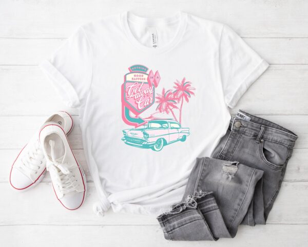 Getaway Car Shirt, Retro Motel Aesthetic T-Shirt, Beach Style Tee, Nothing Good Happens, Country Concert Gift Cowgirl Tee Western, Street Life Style, Teen Style - Image 2