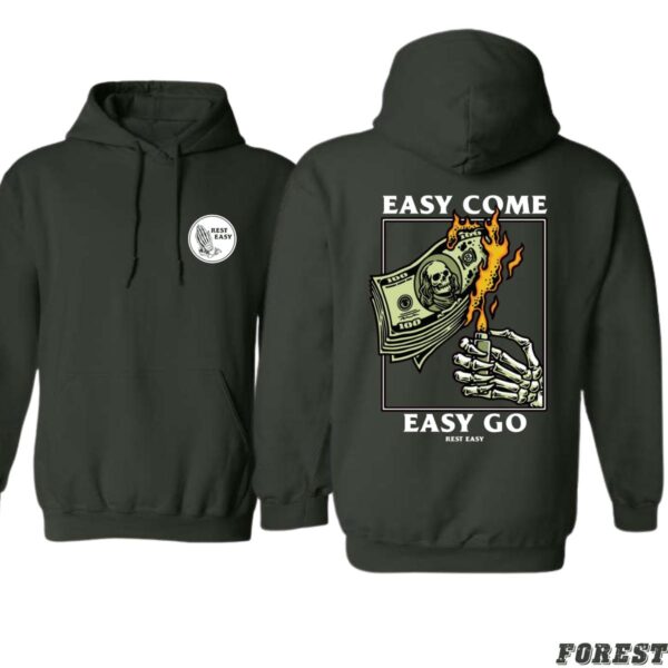 Rest Easy Hoodie, Easy Come Easy Go Skeleton Design, Ideal for Casual Wear, Comfortable and Stylish, Gift for Men, Gift for Women, Gift for You , Hoodie Design - Image 4