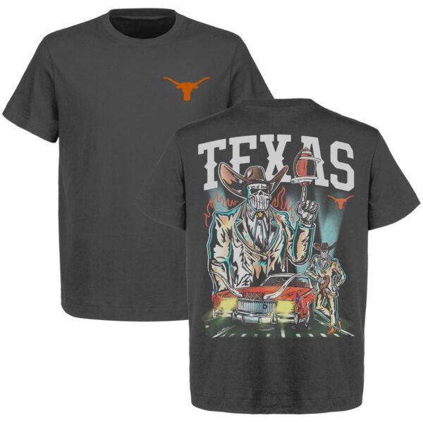 Warren Lotas - Texas Longhorns Football - Unique Retro Western Skeleton Cowboy Printed Shirt, Dead Man's Football Graphic T-Shirt, For Men and Women - Image 2