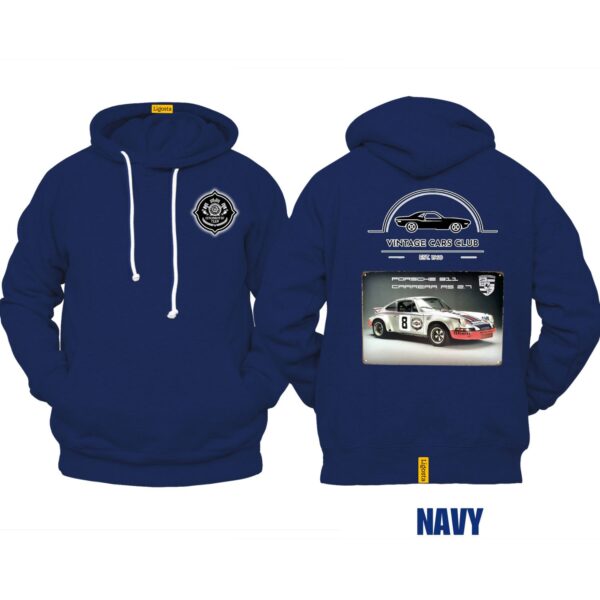 Ligosta Vintage, Cars Club Collection Hoodie, Unisex Hoodie Featuring Porsche 911 Carrera RS Graphic, Perfect For Racing Car Fans 08 - Image 2