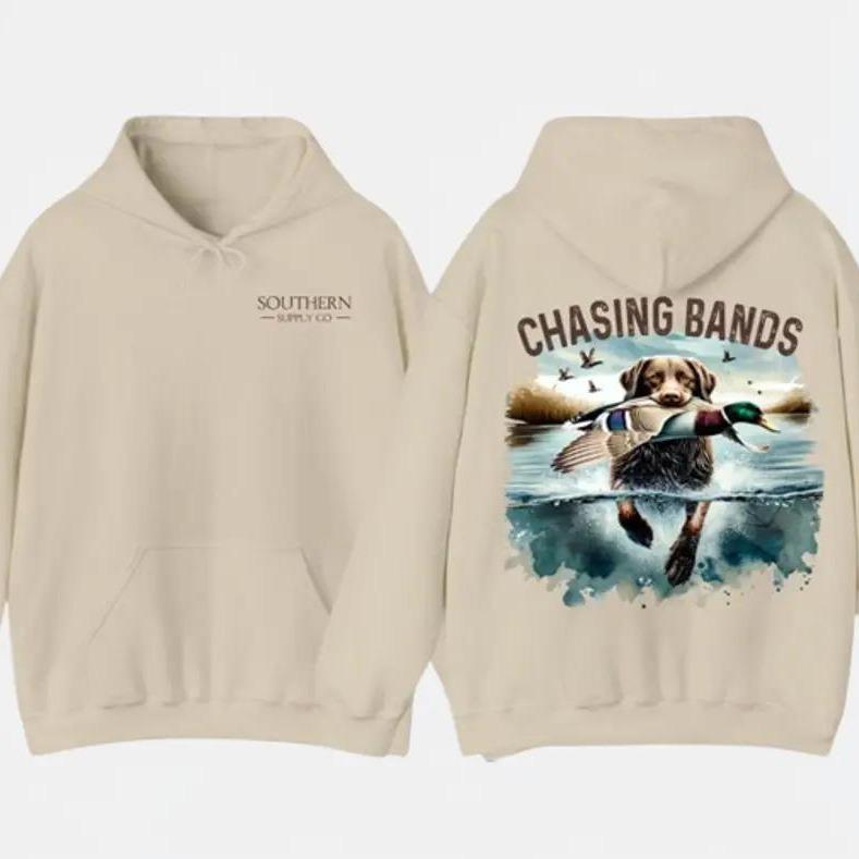 Southern Supply Co Hoodie, Hunting Dog and Duck Design, Camo Country Hoodies, Perfect for Outdoor Enthusiasts, Comfortable and Stylish, Ideal for Casual Wear and Dog Lovers , Winter Fashion
