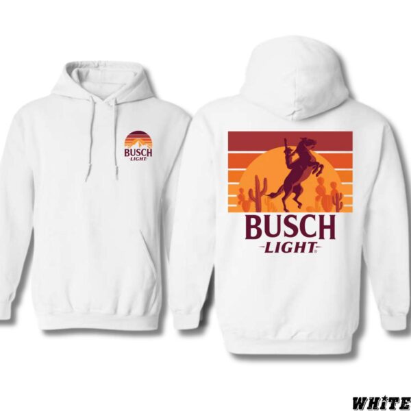 Busch iLight Hoodie, Western Sunset Horse Design Shirt, Trendy Hoodie for Men and Women , Hoodie Design - Image 2