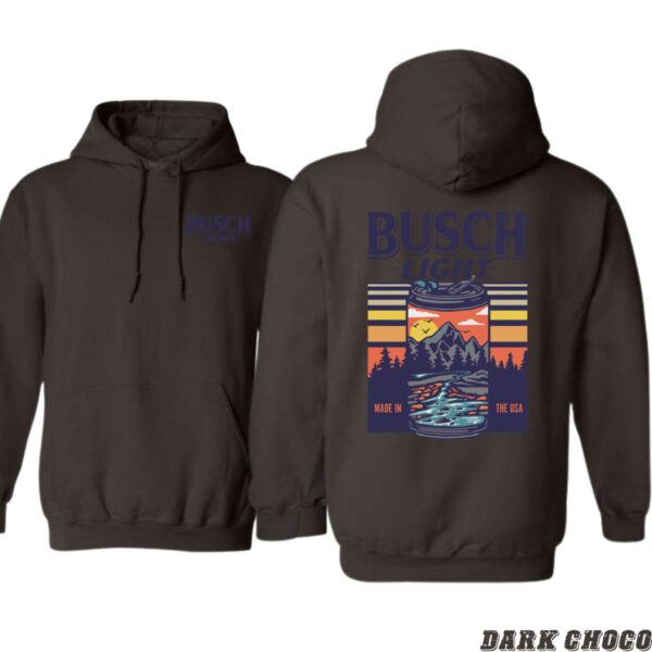 Busch iLight "Mountain Sunset Can" Unisex Hoodie, Ideal for Outdoor Adventures and Casual Outings , Hoodie Design - Image 5