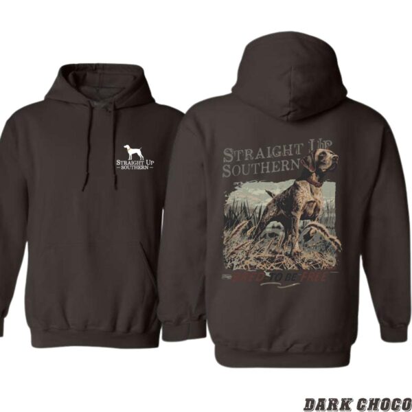 Straight Up Southern Hoodie, Camo Country Hoodies, Bred to be Free Hunting Dog Design, Country boy clothing, Ideal for Outdoor Enthusiasts, Comfortable and Durable, Hoodie For Men, Hoodie For Women . Tops Underwear, Street Life Style - Image 3
