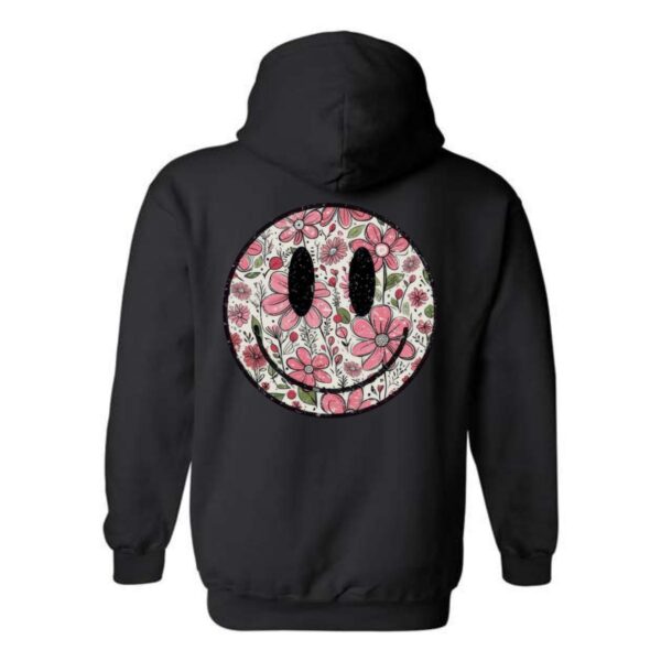 Floral Smiley Face Hoodie, Cheerful and Whimsical Design, Perfect for a Fun and Casual Look, Comfortable and Stylish, Hoodie For Men, Hoodie For Women , Hoodie Design