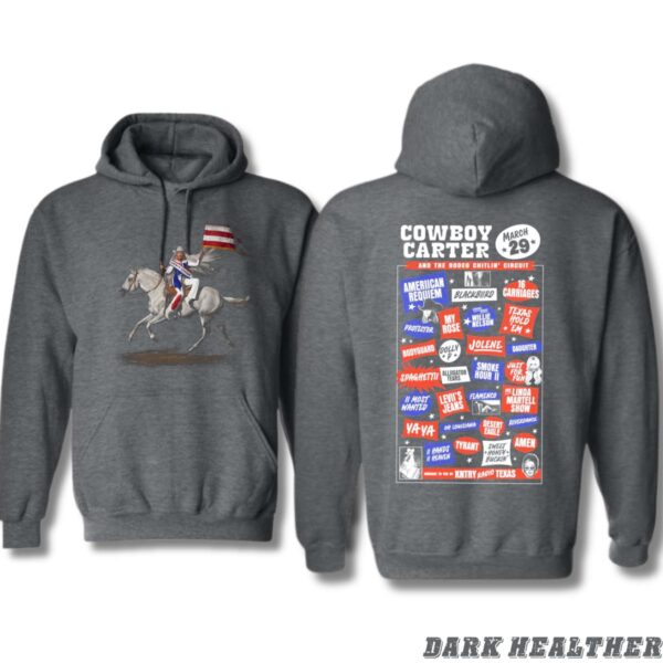 Cowboy Carter and the Rodeo Chittlin Circuit Hoodie, Vintage Country Music Graphic Design Featuring Classic Songs and Western Style, Ideal for Country Music Lovers and Fashion Enthusiastsr , Winter Fashion - Image 2
