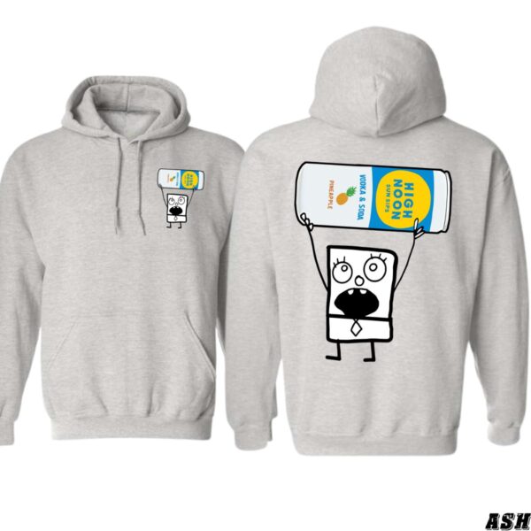 High Noon Hoodie, Fun Cartoon Character Design, Perfect for Vodka & Soda Fans, Ideal for Casual Outings, Cozy and Humorous, Unisex Hoodie for Men and Women , Winter Fashion - Image 2