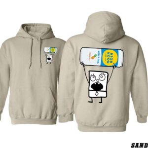 High Noon Hoodie, Fun Cartoon Character Design, Perfect for Vodka & Soda Fans, Ideal for Casual Outings, Cozy and Humorous, Unisex Hoodie for Men and Women , Winter Fashion
