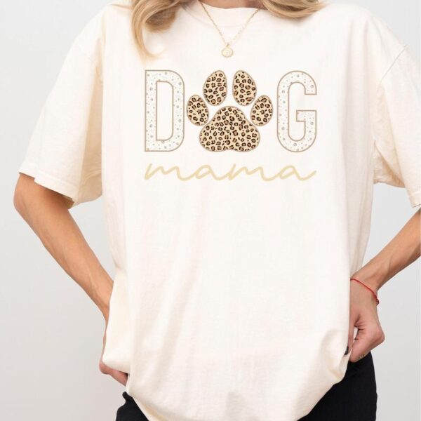 Dog Mama Leopard, Dog Mama Retro, Comfort Colors Tshirt, Leopard Print, Sublimation Design, Cheetah Print - Image 7
