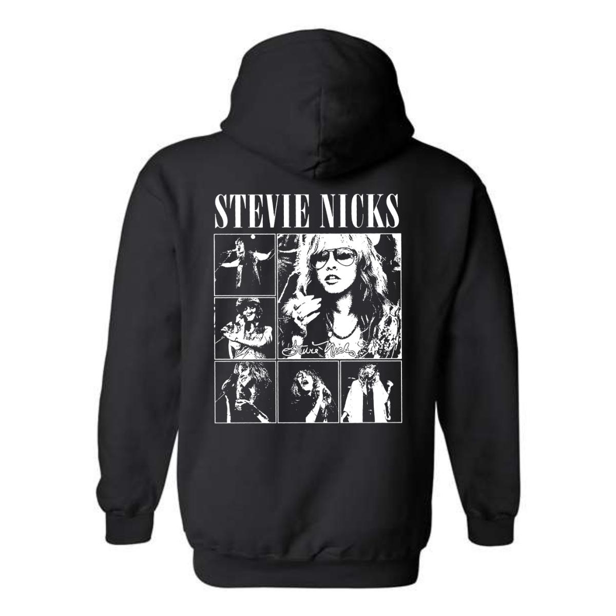 Steviee Nicks Hoodie, Iconic Photo Collage Design, Music Fans, Ideal for Casual Wear, Menswear Unisex, Street Life Style