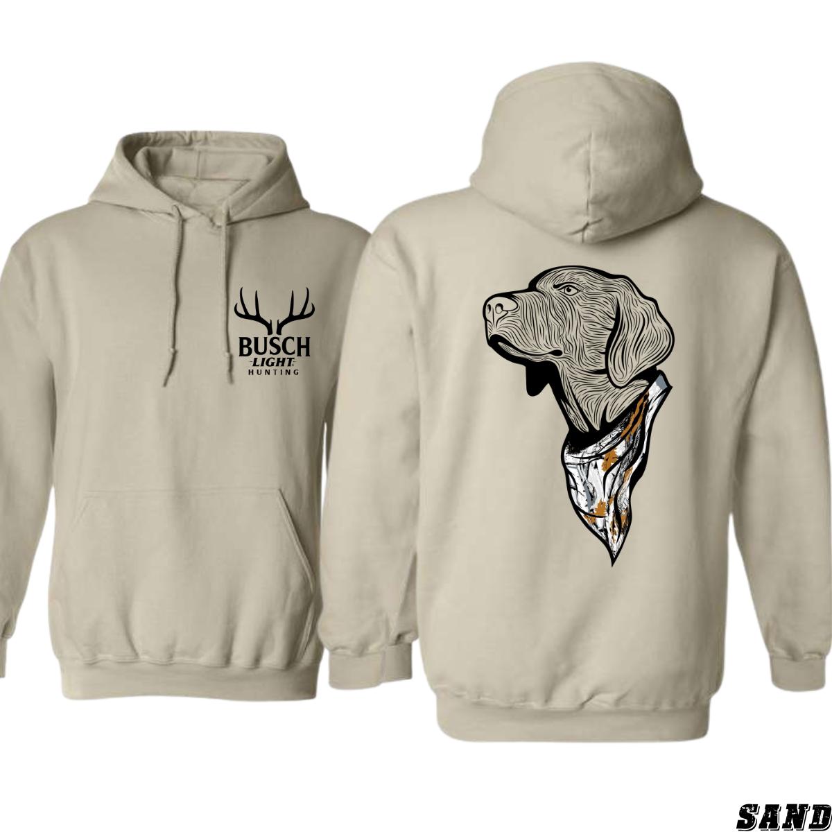 Busch iLight Hunting Dog Design, Outdoor Wear Hoodie, Rugged and Stylish , Hoodie Design