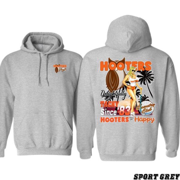 Hooters Delightfully Tacky Since '83 Black Unisex Hoodie, Perfect for Hooters Fans and Collectors , Street Life Style, Street Life Style - Image 4