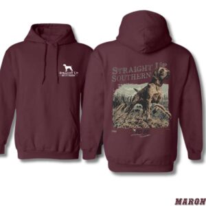 Straight Up Southern Hoodie, Camo Country Hoodies, Bred to be Free Hunting Dog Design, Country boy clothing, Ideal for Outdoor Enthusiasts, Comfortable and Durable, Hoodie For Men, Hoodie For Women . Tops Underwear, Street Life Style