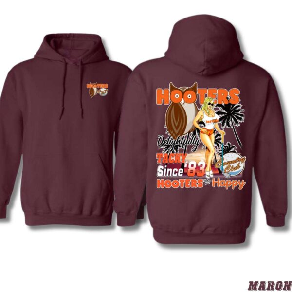 Hooters Delightfully Tacky Since '83 Black Unisex Hoodie, Perfect for Hooters Fans and Collectors , Street Life Style, Street Life Style - Image 6