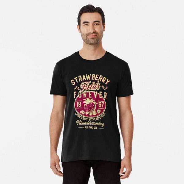 Old School Band Tees Shirt Design, Comfort Retro Band Tee, Beatle Strawberry Fields Rock Band Tee, Oversized Trendy Shirts, Retro Graphic Tee, Street Life Style - Image 8