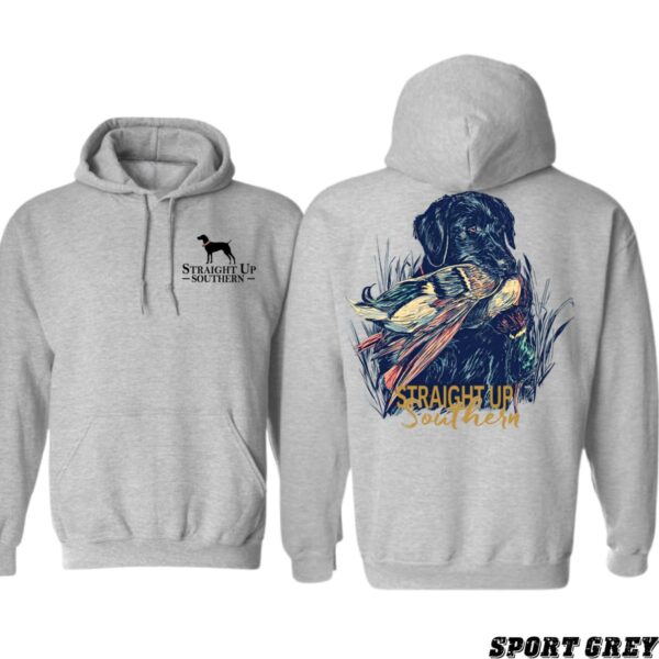 Straight Up Southern Hoodie, Hunting Dog Graphic, Hoodies for Country Girls, Outdoor Adventure Apparel, Rustic Country Style Sweatshirt Wo, Street Life Style - Image 3