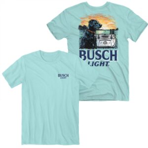 Busch Light Man’s Best Friend T-Shirt – Front and Back Prints for Dog Lovers Menswear Top Underwear Streetwear