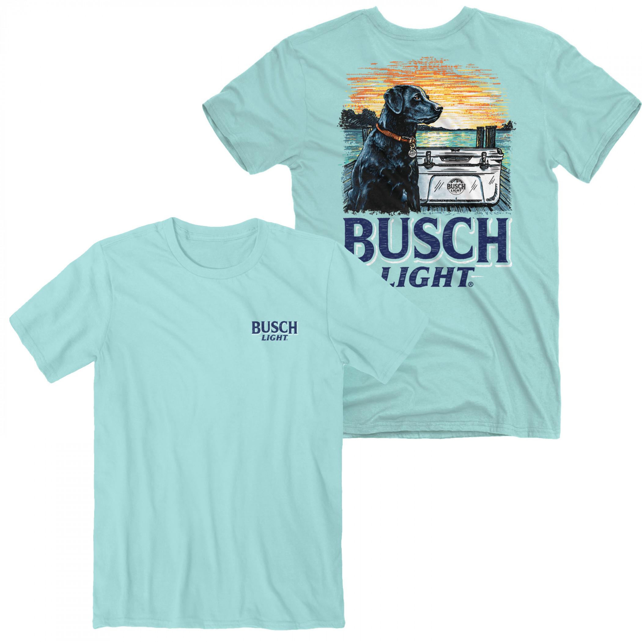 Busch Light Man’s Best Friend T-Shirt – Front and Back Prints for Dog Lovers Menswear Top Underwear Streetwear