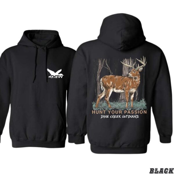 Dixiee Creek Outdoors Hoodie, Deer Hunting Design, Camo Country Hoodies, Perfect for Outdoor Enthusiasts, Ideal for Casual Wear - Image 3