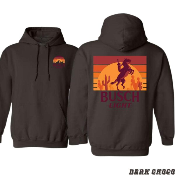Busch iLight Hoodie, Western Sunset Horse Design Shirt, Trendy Hoodie for Men and Women , Hoodie Design - Image 6