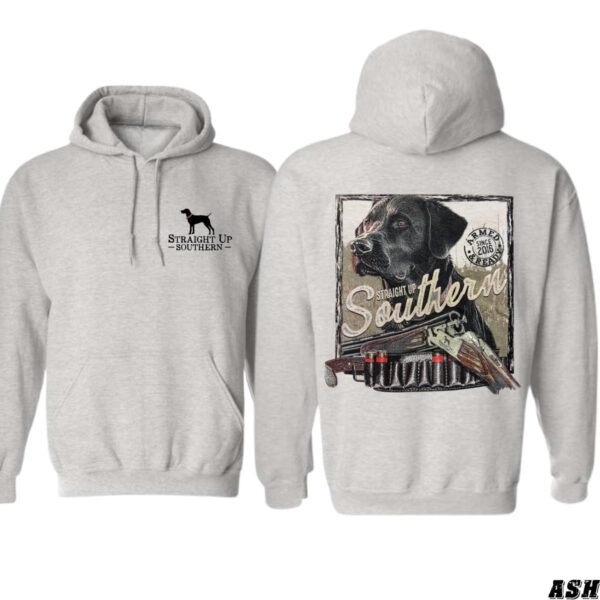 Straight Up Southern Hoodie, Hunting Dog and Shotgun Design, Perfect for Outdoor Enthusiasts and Dog Lovers, Comfortable and Durable Camo Country Hoodies, Ideal for Men and Women, High-Quality Material. , Winter Fashion - Image 5