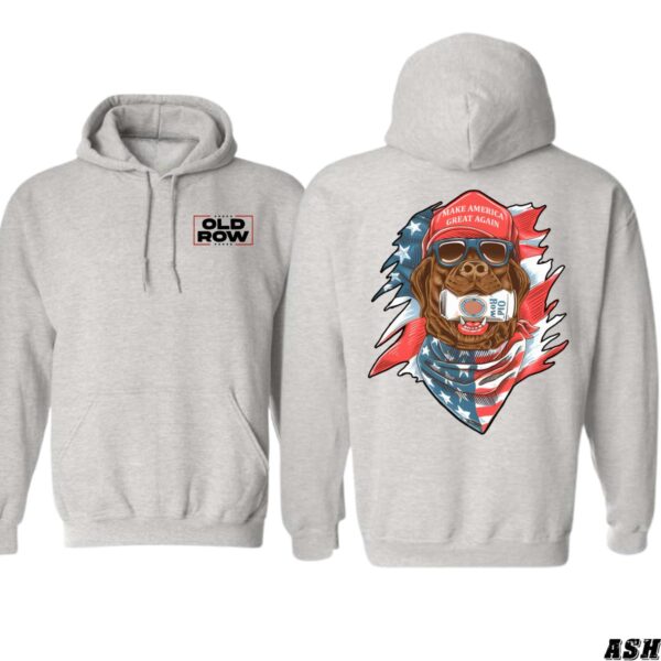 Old Row Make America Great Again Dog Sport Grey Unisex Hoodie, Perfect for Patriotic Americans and Dog Lovers , Hoodie Design - Image 5