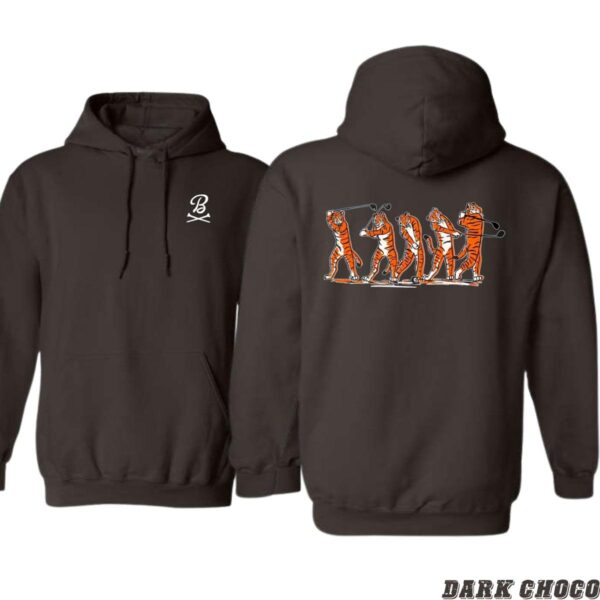 Tiger Evolution Golf Swing Hoodie Black, Stylish Unisex Hoodie for Golf Enthusiasts , Hoodie Design - Image 4
