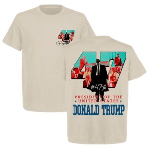 US 47th President Donald Trump Won Again 2024 Graphic T-Shirt – Heavy Cotton Gildan 500, Unisex Election Shirt for Men & Women