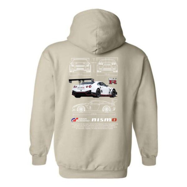 "Nismo GT-R Gran Turismo" Hoodie, Car Enthusiast's Dream Design , Hoodie Design - Image 2