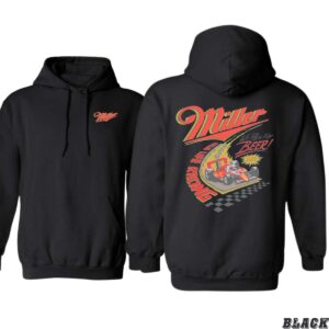 Miller Beer Racing Design, Casual Wear Hoodie, Retro and Sporty Style, Hoodie Style, Street Life Style