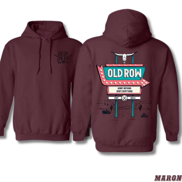 Old Row Hoodie, Retro Sign Design Shirt, Trendy Hoodie for Men and Women , Hoodie Design - Image 4