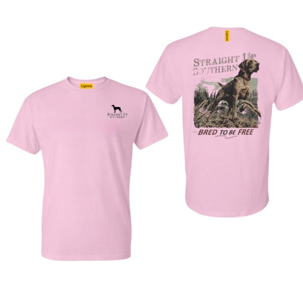 Straight Up Southern TShirt, Camo Country TShirts, Bred to be Free Hunting Dog Design, Country boy clothing, Ideal for Outdoor Enthusiasts, Comfortable and Durable, TShirt For Men, TShirt For Women, Street Life Style - Image 5