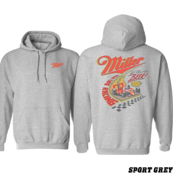 Miller Beer Racing Design, Casual Wear Hoodie, Retro and Sporty Style, Hoodie Style, Street Life Style - Image 7
