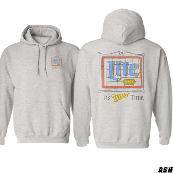 Miller Lite It's Miller Time Design, Casual Wear Hoodie, Classic and Iconic Style , Hoodie Style Menswear Sweaters, Street Life Style - Image 9