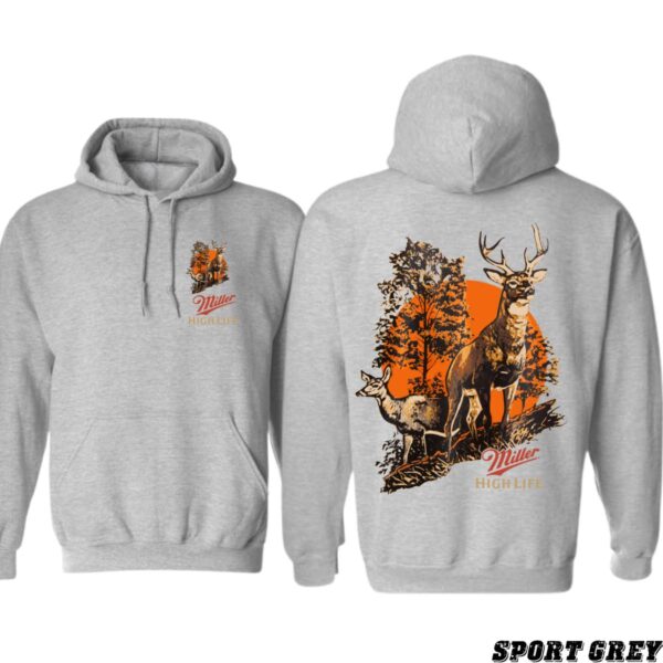 Miller High Life Hoodie, Majestic Deer Design, camo country hoodies, country boy clothing, Perfect for Hunting Enthusiasts, Ideal for Casual Wear, Comfortable and Stylish, Hoodie For Men, Hoodie For Women , Winter Fashion - Image 4