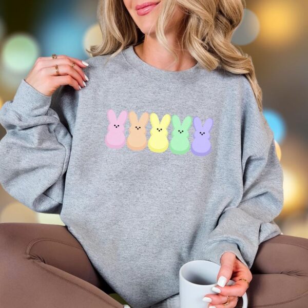 Peep My TShirt - Sweatshirt - Hoodie, 2025 Easter, Candy Peeps, Egg Hunt, Christian Spring, Eggs And Bunnies, Pastel Easter, Rainbow Easter - Image 7