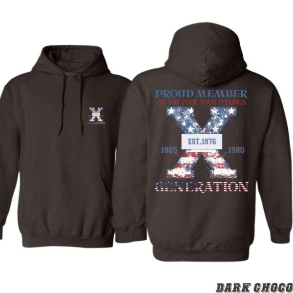 Generation X Hoodie, Proud Member Design, Patriotic Theme, Perfect for Gen Xers, Gift for Men, Gift for Women, Gift for You , Hoodie Design - Image 5