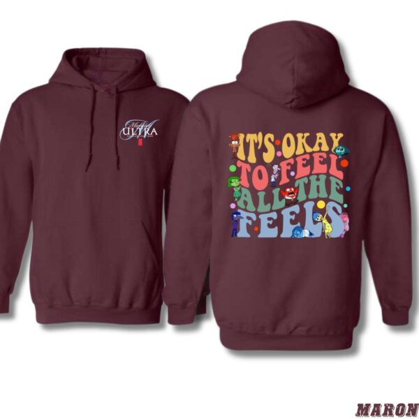 It's Okay to Feel Hoodie, Colorful Emotional Expression Design for Everyday Wear, Hoodie Style, Menswear Sweaters, Street Life Style - Image 4