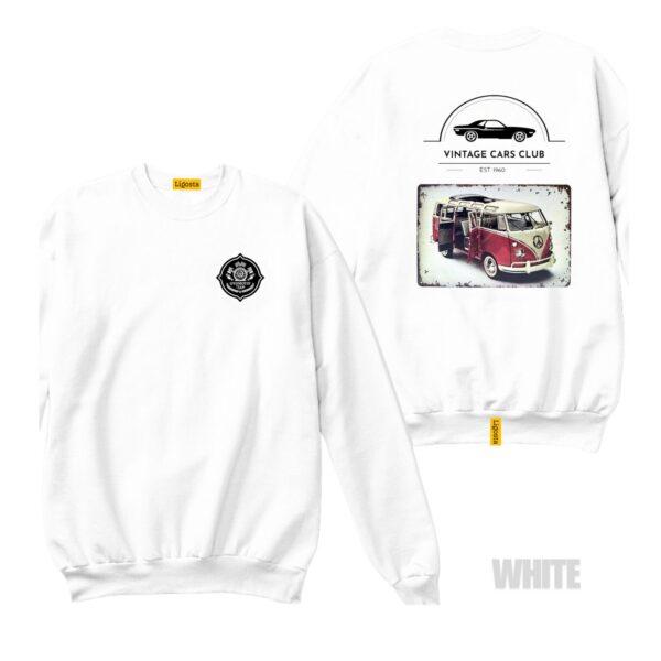 Ligosta Vintage, Cars Club Sweatshirt, Unisex Sweatshirt Featuring VW Camper Van Graphic, Perfect For Retro Van Lovers 18 - Image 3