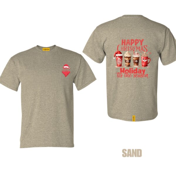 Ligosta Holiday Drinks Collection T-Shirt, Unisex T-Shirt Featuring Happy Xmas Coffee Cups Design, Perfect For Festive Vibes 07 - Image 6