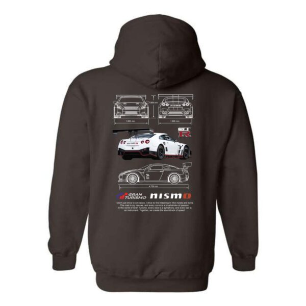 "Nismo GT-R Gran Turismo" Hoodie, Car Enthusiast's Dream Design , Hoodie Design - Image 4