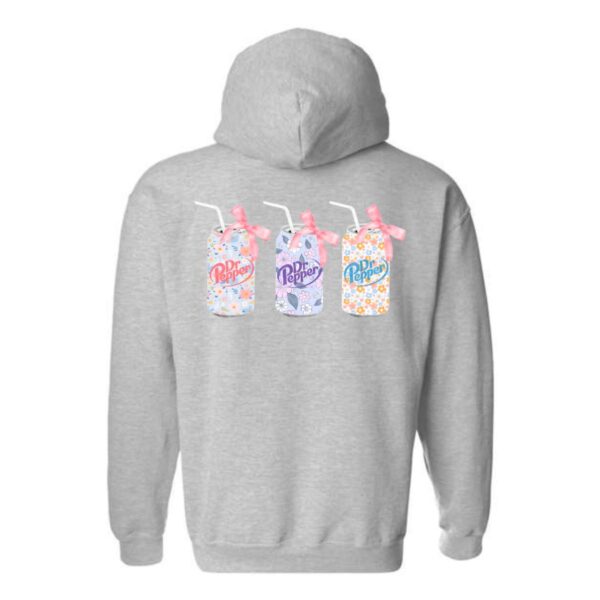 Dr. Pepper Hoodie, Trio Floral Can Design Shirt, Trendy Hoodie for Men and Women , Street Life Style Menswear Sweaters, Street Life Style - Image 5