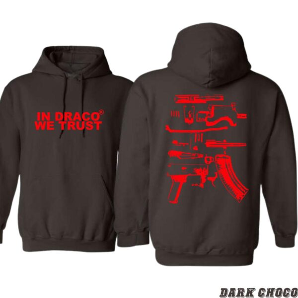 In Draco We Trust Hoodie, Red Gunn Parts Design Shirt, Trendy Hoodie for Men and Women , Street Life Style, Street Life Style - Image 5